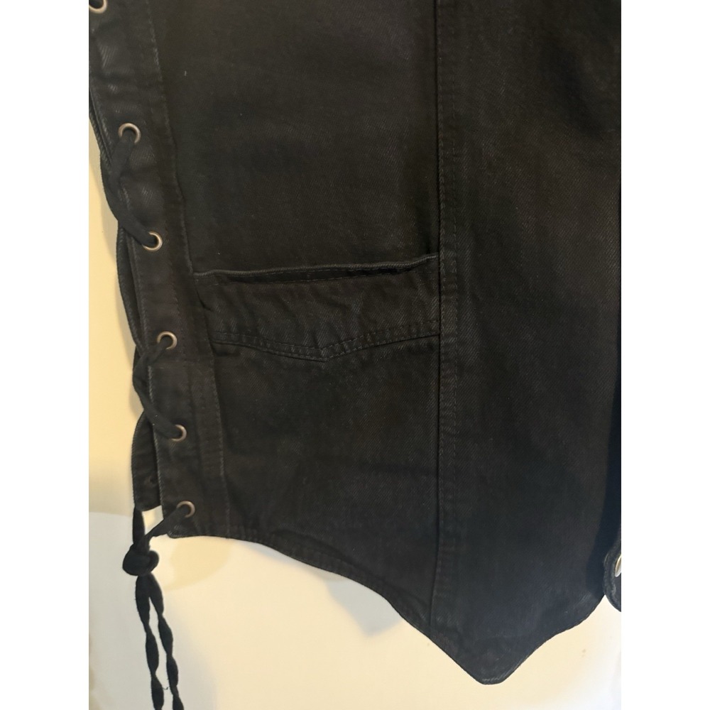 Milwaukee Performance Apparel Vest Mens Lg Black Denim Concealed Carry Biker - Picture 3 of 10
